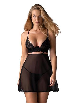 Бэби-долл obsessive nutris babydoll & thong xs/s