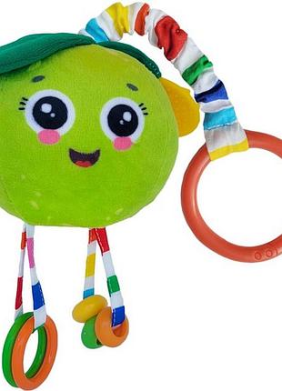 Погремушка-подвеска с прорезывателем "яблоко" мс 110604-19