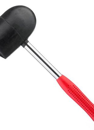 Киянка intertool 1250 г х 90 мм черная резина ручка дерево (ht-0228)