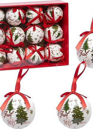 Елочные шарики "елка" 75-195а пластик, коробка 12 штук 7 см