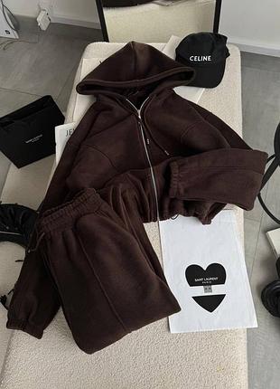 Теплий флісовий костюм🤎