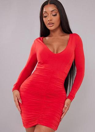 Сукня міні з драпіруванням