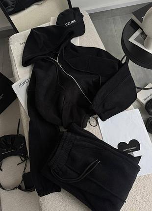 Теплий флісовий костюм🖤