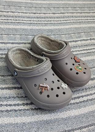Crocs cabo оригінальні утеплені шльопанці босоніжки