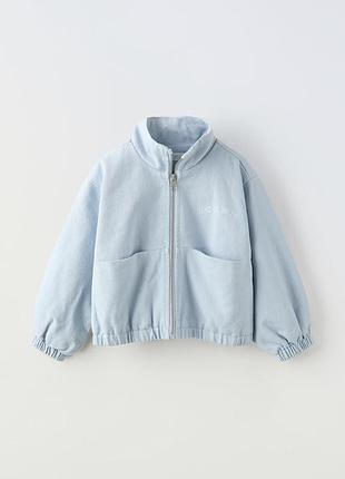 Джинсовка джинсова куртка зара на дівчинку 8-9 років 130 см