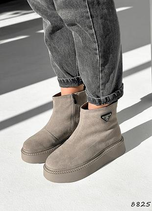 Теплые зимние замшевые ботинки распродаж 23,5 см