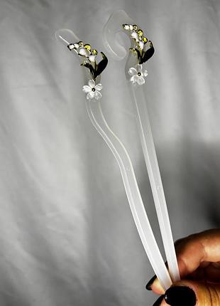 Китайская заколка для волос древесная / канзаши / палочки для волос