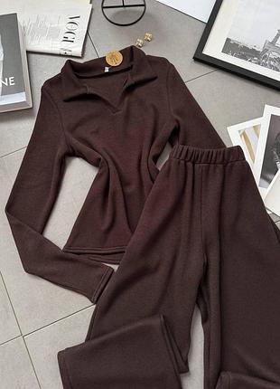 Комфортный, трендовый, теплый костюм