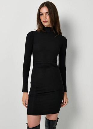 Свитер платье шерстяной теплый черный