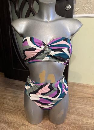 Шикарний, базовий, купальник, з гарним принтом, від бренду: shein