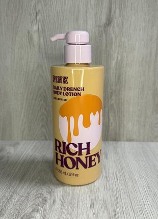 Парфумований лосьйон для тіла з дозатором pink victoria's secret rich honey 355 мл