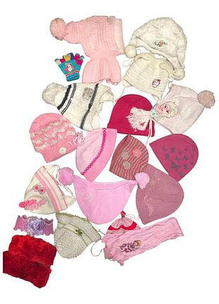 Шапки теплые для девочек 3-7 лет