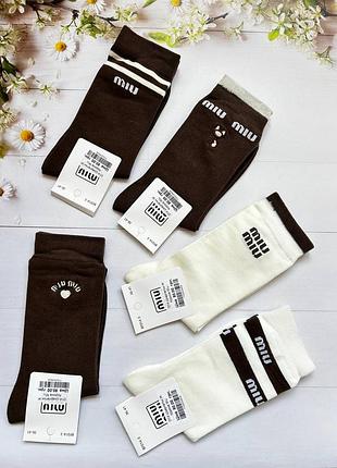 Женские носки miumiu хлопок, размер 36-41