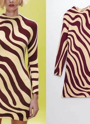 Теплое платье с шерстью zara размер s