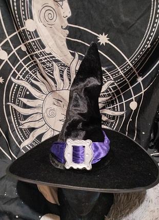 Бархатистая велюровая ведьмбская шляпа ведьмы