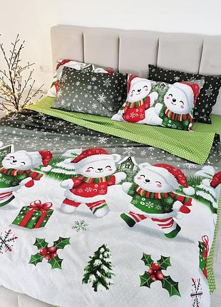 Новогоднее постельное белье. с мишками