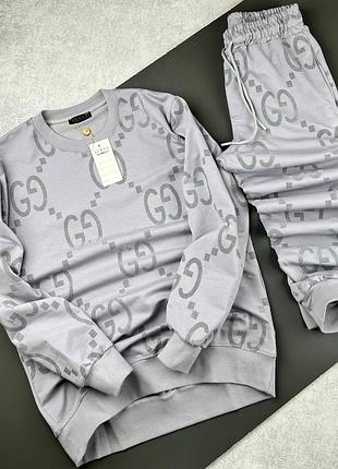 Спортивний костюм чоловічий сірий осінній весняний літній