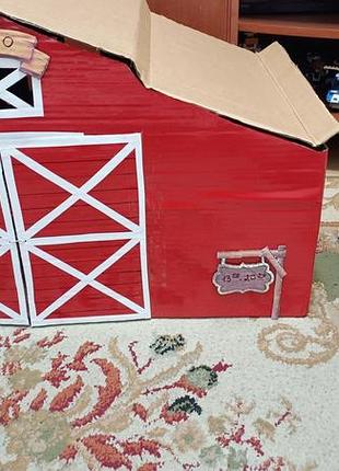 Большая игрушечная конюшня хендмейд