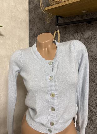Кардіган  100%кашемір /блакитний// pure cashmire ,xs/s
