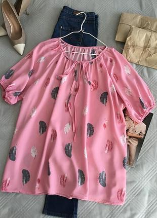 Роскошная шикарная блуза на пышные формы свободного кроя в размере 20/22