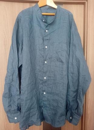 Рубашка льняная мужская xl oversize 100% лён