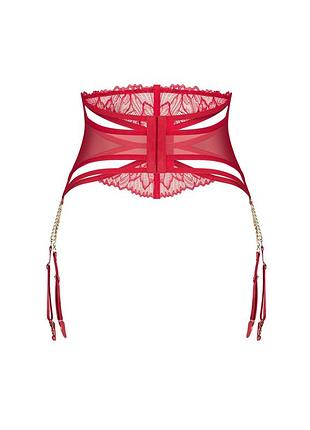 Matildea garter belt obsessive червоний пояс для панчіх з ланцюжками