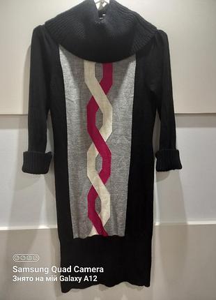 Новое шерстяное платье-туника 100% merino wool