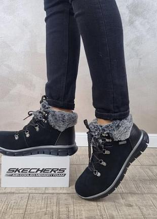 Ботинки женские skechers ladies synergy cold catcher black waterproof boots 44777/blk