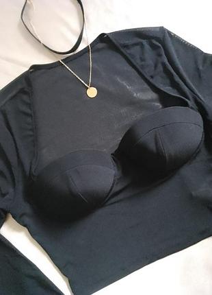 Стильный топ-сетка с чашками 🔥