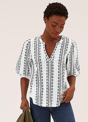 Блуза из прошвы m&amp;s