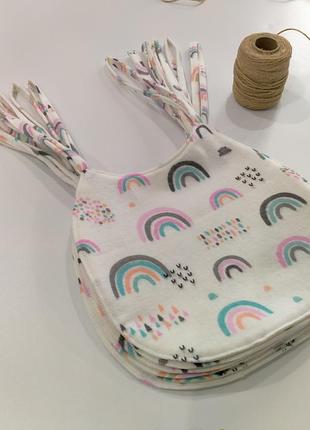 Слинявчики непромокальні, багаторазові фланелеві слинявчики (#6754)