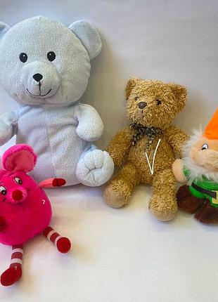 Набор мягких игрушек мишка медведь гном мышка