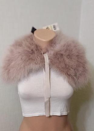 Горжетка накидка из пуха страуса