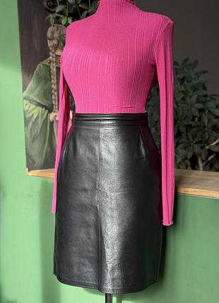 Спідниця з натуральної шкіри