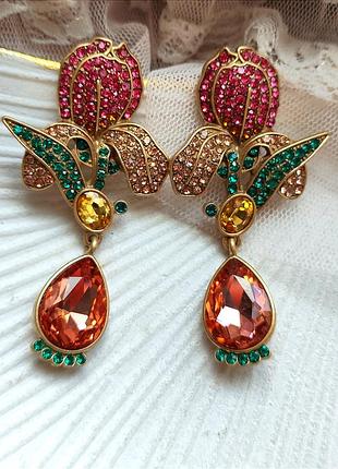 Серьги в стиле heidi daus ирис 6,6 см