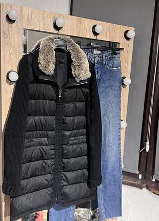 Італійське осіннє жіноче пальто, пуховик, куртка чорна penny black