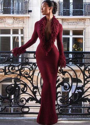 Распродажа платье prettylittlething plt label вязаное