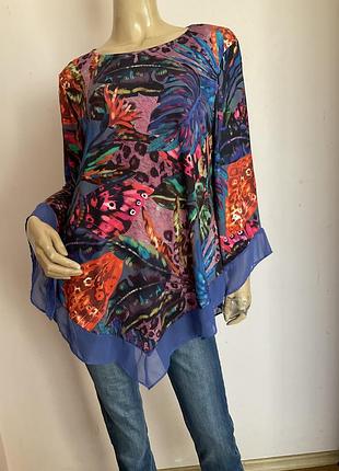 Яркая вободная блузка/ xl/ brend alfredo pauly