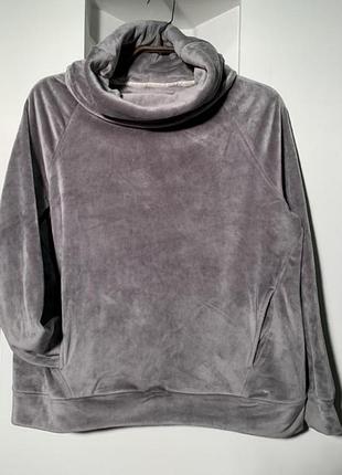 Теплая кофта с высоким горлом велюр, фирменный гольф, водолазка велюровая, оригинал