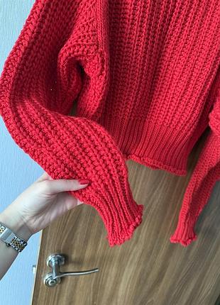 Вязаный шерстяной свитер h&m 4