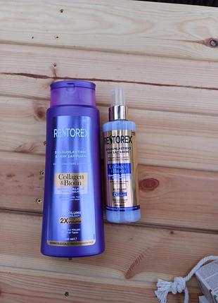 Restorex набор шампунь и кондиционер-спрей для придания объема волосам.