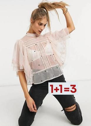 1+1=3 🎁 невероятная сетчатая блуза от river island
