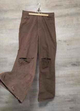 Шоколадные джинсы женские высокая посадка