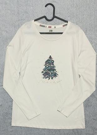 Нова жіноча піжамна кофта для будинку та сну з ялинкою f&f , розмір 12-14 (євр.40-42), m-l