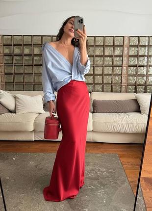 Спідниця максі шовк