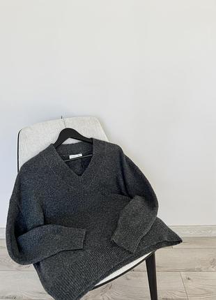 Светрик теплий сірий оверсайз