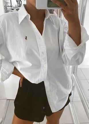Polo ralph lauren біла оверсайз сорочка белая оверсайз рубашка