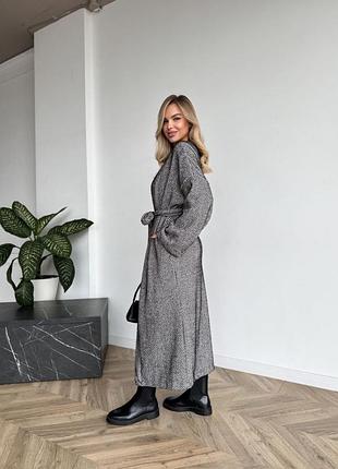 Довгий кардиган альпака довгий кардиган з поясом