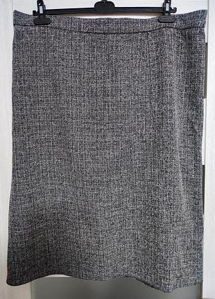 Юбка на бедра 120 серая меланж на красивые формы большой размер