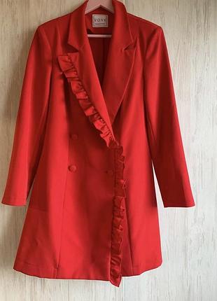 Платье-блейзер   красного цвета бренд vovk